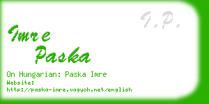 imre paska business card